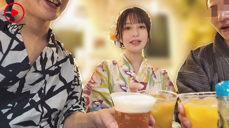 観測史上最高の猛暑日!東京●田区夏祭りでナンパした浴衣ハーフ美女の甘塩っぱい汗を舐め回す汗だく性交夏物語! 2枚目
